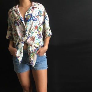 Summer paisley button up